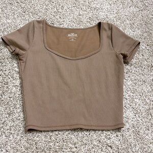 Hollister square V neck baby tee